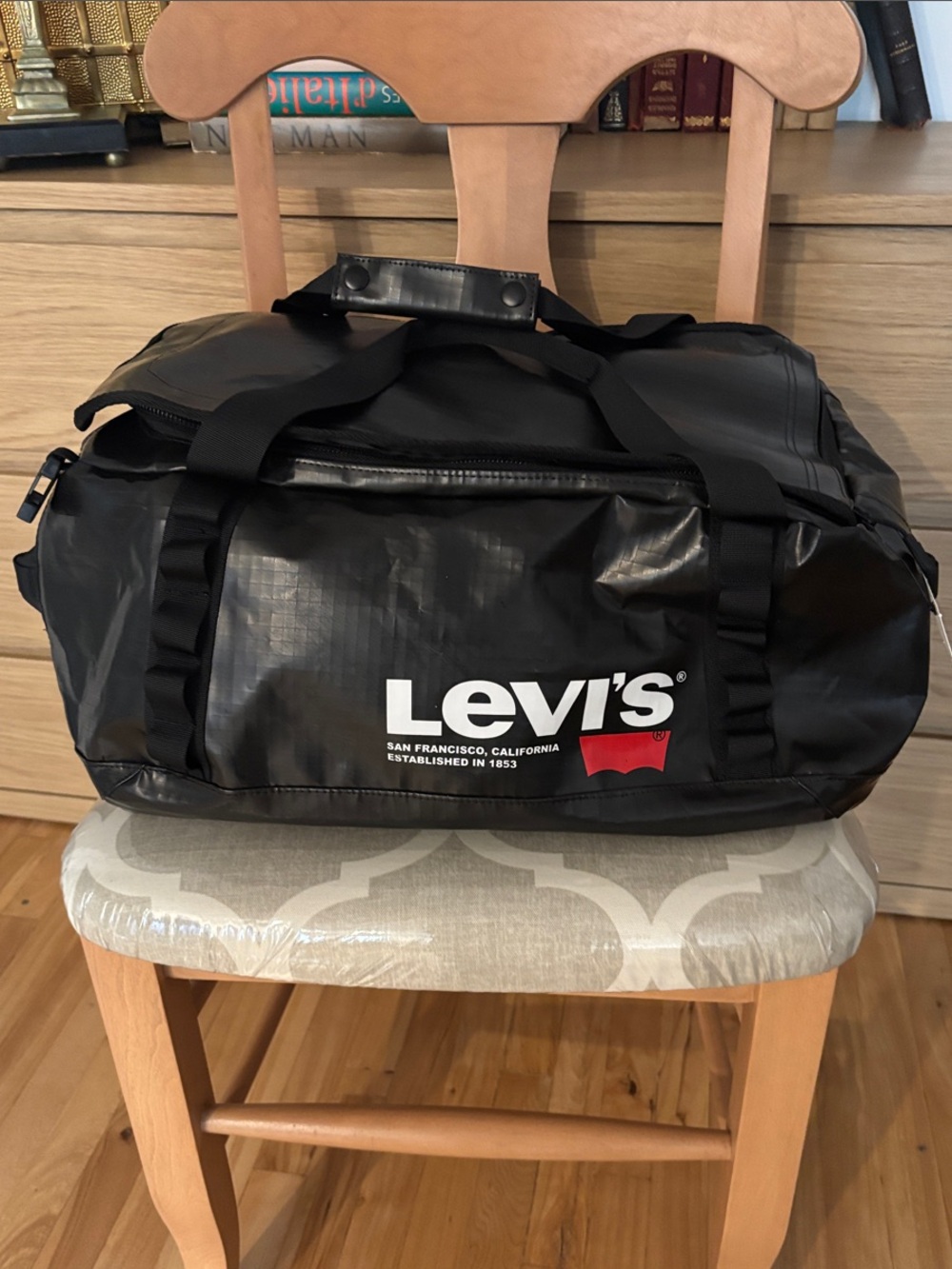 Levi's Black Duffel with Red Logo